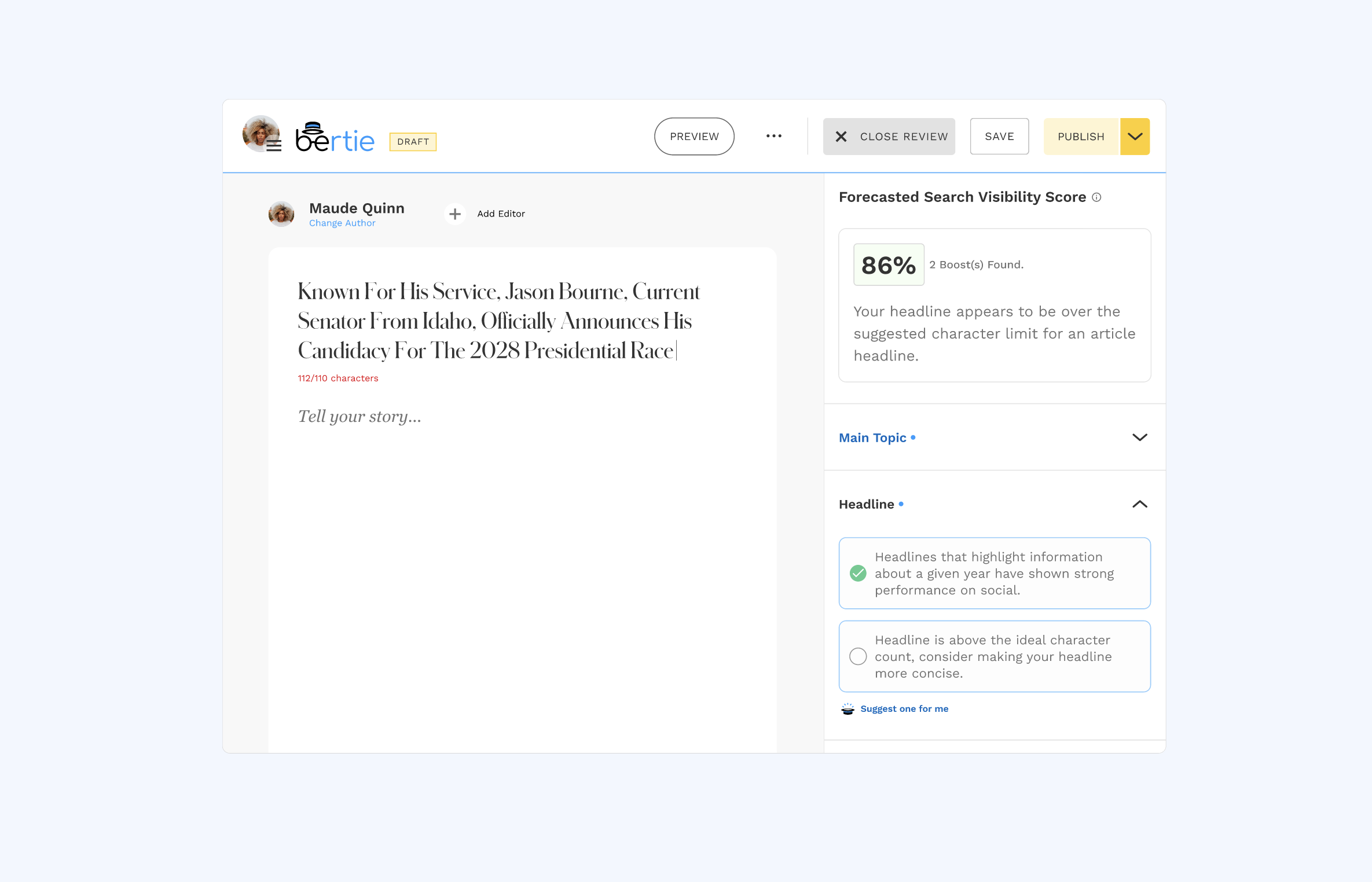 Breakdown of progress after redesign